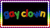gay clown stamp