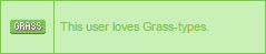 this user loves grass types