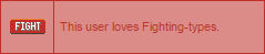 fighting type symbol 'this user loves Fighting-types'