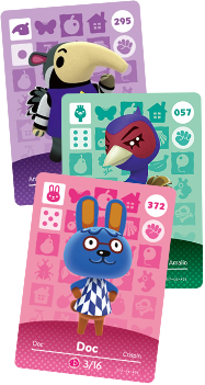 antonio's, phil's, and doc's amiibo cards